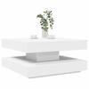 VidaXL 360-degree Rotating Coffee Table White 70x70x34.5 Cm, Side Table, Living Room Table, Modern Coffee Table, Table of 858479