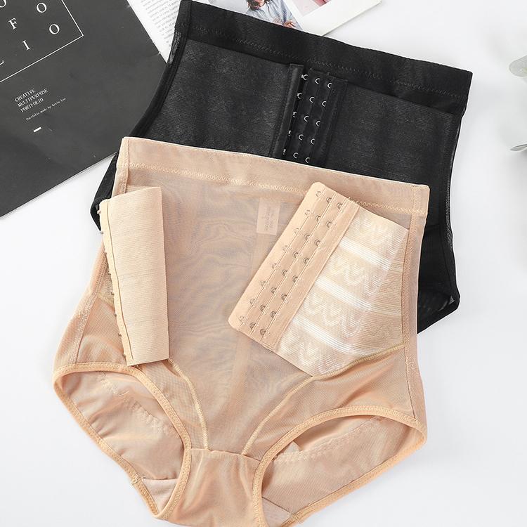 Women's High Waist Shapewear Briefs Postpartum Recovery Fat Burning Belly Control Shorts Panties Comfortable Breathable Mesh Body Shaper Panties