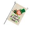 St Patricks Day Flag Double Sided Fade Resistant Polyester Leaf Garden Flag for Lawn Courtyard Party