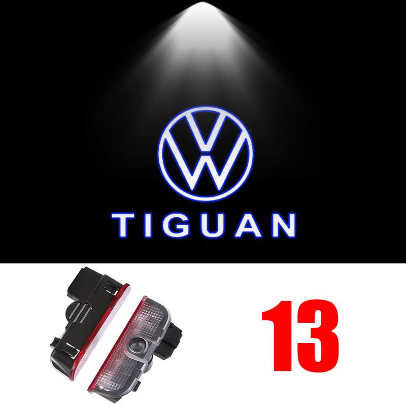 2Pcs LED Car Door Projector Welcome Ghost Shadow Light For VW Touareg Golf 5 6 7 Passat B6 B7 B8 B9 MK6 MK7 R GTI Accessories