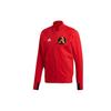 Colorblock Logo Letter Patch Casual Sports Jacket Men Outerwear Light-Crimson FI4681