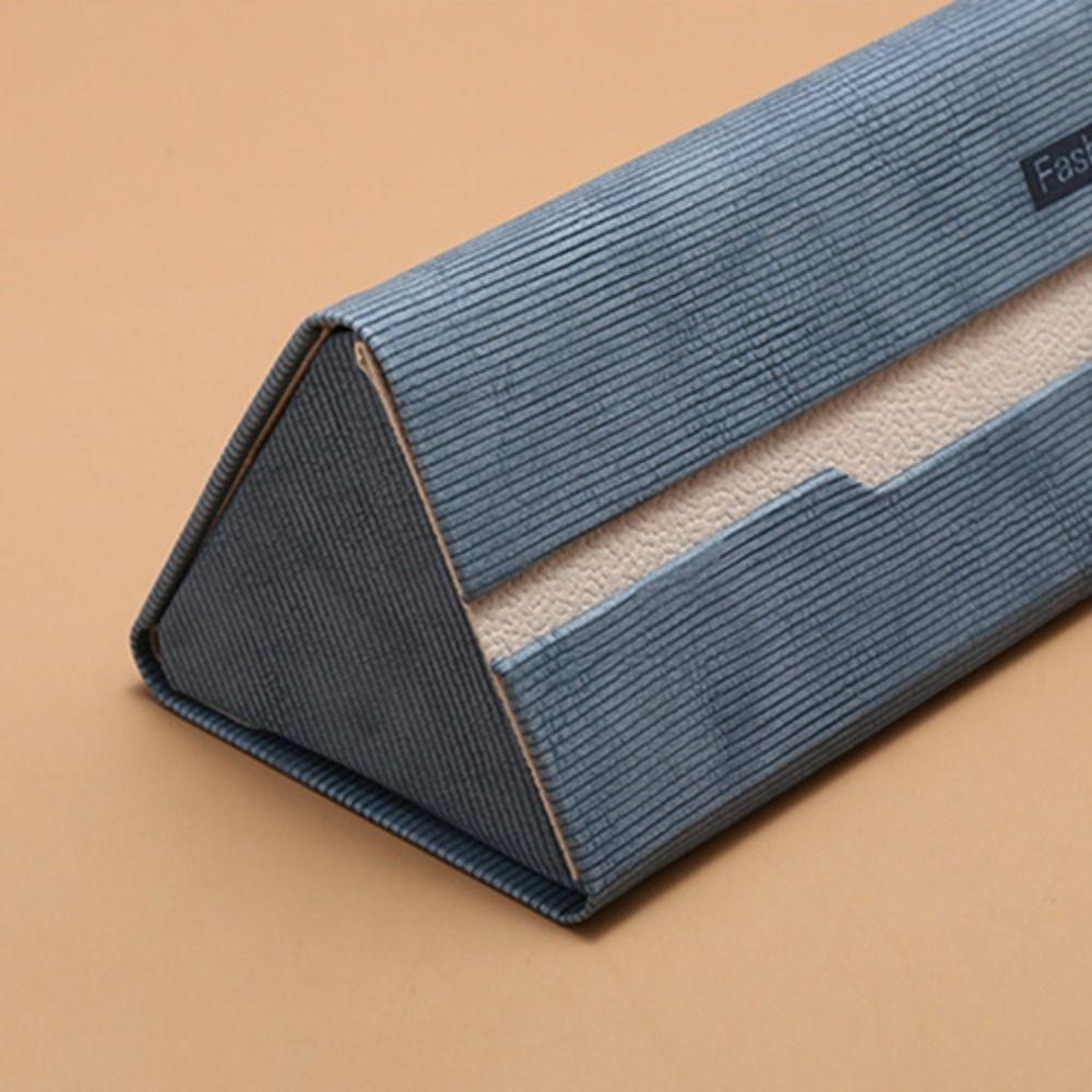 PU Leather Triangle Sunglasses Box Automatic Closing Sunglasses Protective Cover Female