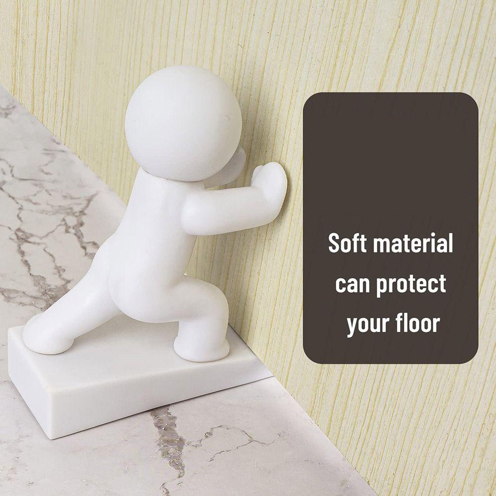 No Drilling Door Stopper Cartoon Door Bumper Funny Decorative Door Stop  for Home&Bedroom