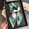 Designer Silk Square Scarf Women Satin Shawl Wrap Hijab Female Hair Band Wrist Luxury Headkerchief 70*70cm Echarpe 2025 Bandana