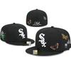 AAA Baseball cap for men and women, Korean style, butterfly embroidery, sports cap, non-adjustable size hat