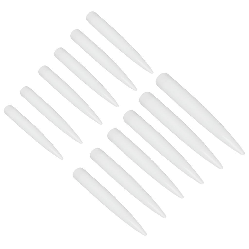 120 шт. Очень длинные типсы для ногтей, полное покрытие, стилет, искусственные ногти для нейл-арта, сделай сам, салон, натуральный цвет