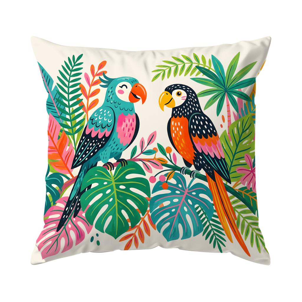 Toucans Leopards Zebras Pillowcase Printed Polyester 40/45/50Cm Throw Pillowcover Decorative Sofa Cushion Pillowslip Home Decor