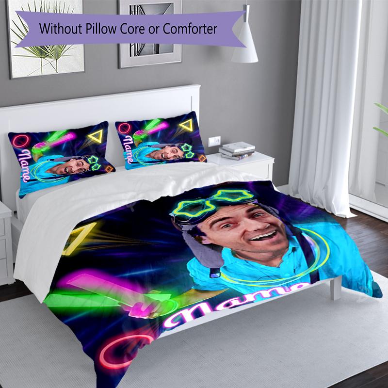 3pcs Custom Name Danny Go Set,Includes 1 Duvet Cover and 2 Pillowcases,All-season Bedroom Decor