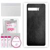 apgo Protective Skin Sticker for the Back Compatible with Asus ROG Phone 3, Wrap Film, Foil, Vinyl - Pattern Black Leather
