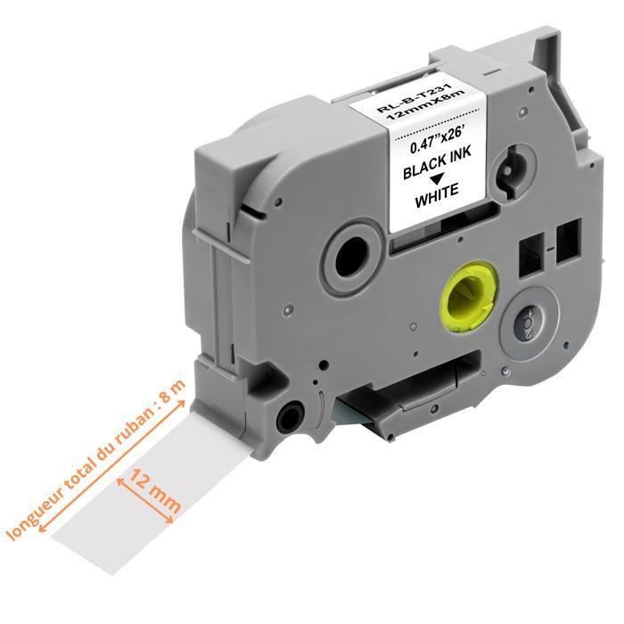 Набор из 6 лент - Phonillico® - Совместим с Brother P-touch - 12 мм x 8 м - Разные цвета - Заправка TZe-231