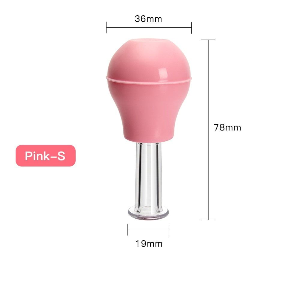 Pink/Blue Facial Massage Cup PVC Skin Scraping Cup 3 Sizes Vacuum Cup Home Beauty