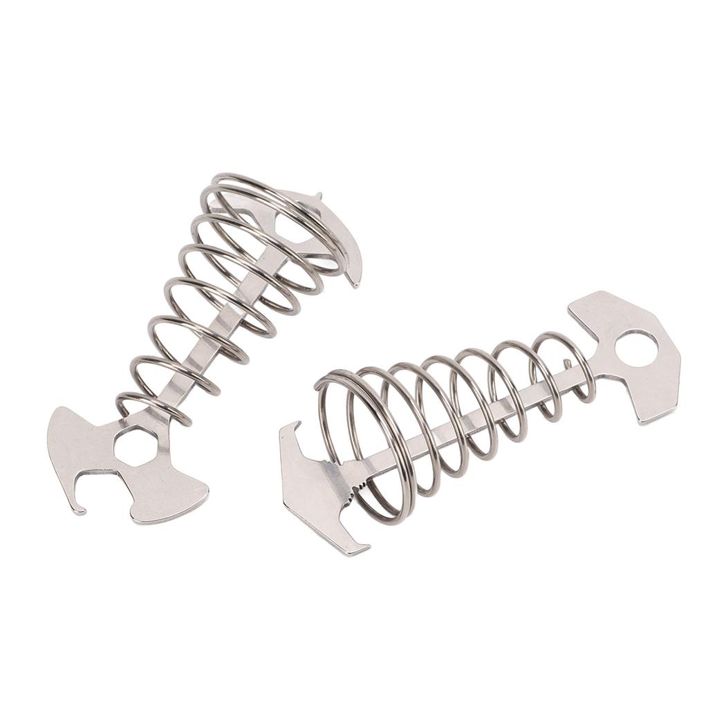 2Pcs Anti Trip Deck Tie Down Anchor Fish Bone Shape Wind Rope Tightener Tensioner with Spring for Outdoor Camping