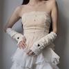 Half Finger Arm Warmers False Sleeves Elbow Mittens Fashion Knitted Gloves  for Women Girls