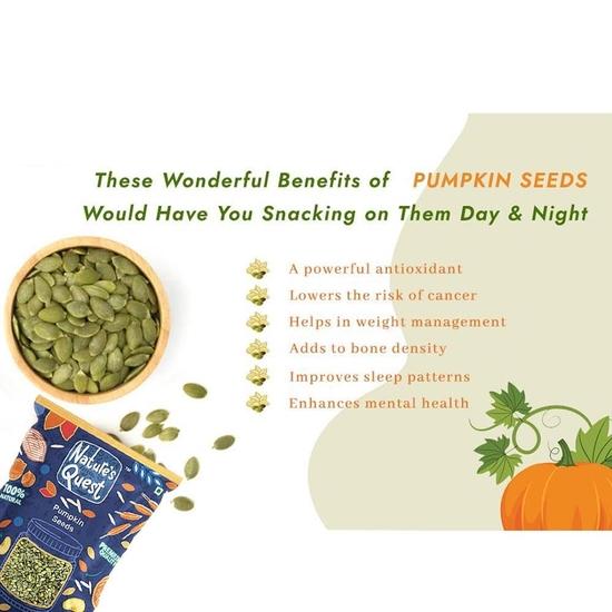 Carbamide Forte Nature’s Quest Семена тыквы (1800 г) – Питательный перекус и богатый энергией суперфуд