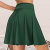 Мини-юбка с высокой талией, однотонная, очень мягкая, приятная для кожи, без ворса, женская летняя плиссированная юбка из полиэстера