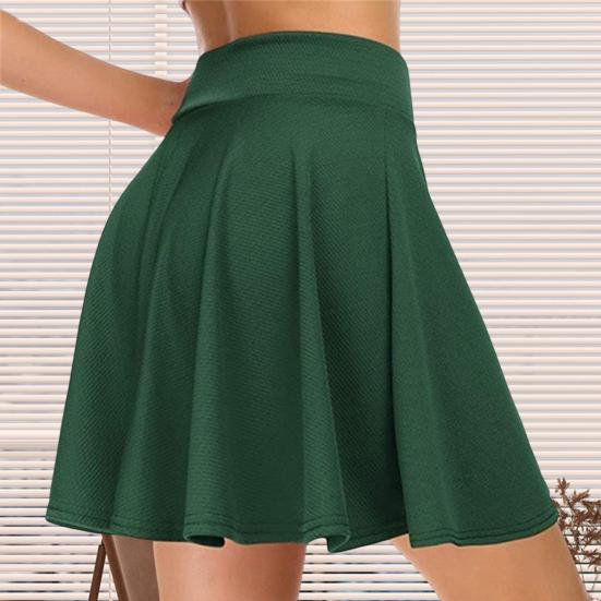 Мини-юбка с высокой талией, однотонная, очень мягкая, приятная для кожи, без ворса, женская летняя плиссированная юбка из полиэстера