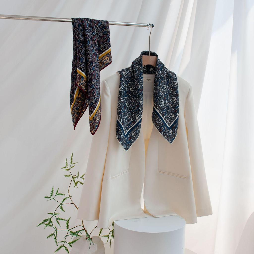 Women's Versatile Autumn Silk Wool Double-Sided Scarf Shawl