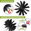 Chimney Brush Set with Long Handle Rods Flue Sweeping Brush 100/150mm Brush Head Air Duct Cleaning Tool for Chimney Dryer Pipe