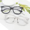 Anti-Blue Light Transparent Black Frame Large Square Frame Plain Glasses