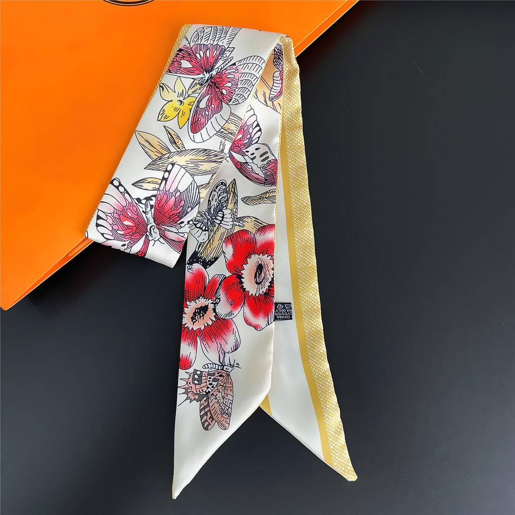 2023 New Design Tarot Scarf Women Luxury Brand Scarf Bag Hair Skinny Silk Scarves Fashion Foulard Neckerchief Headband For Lady