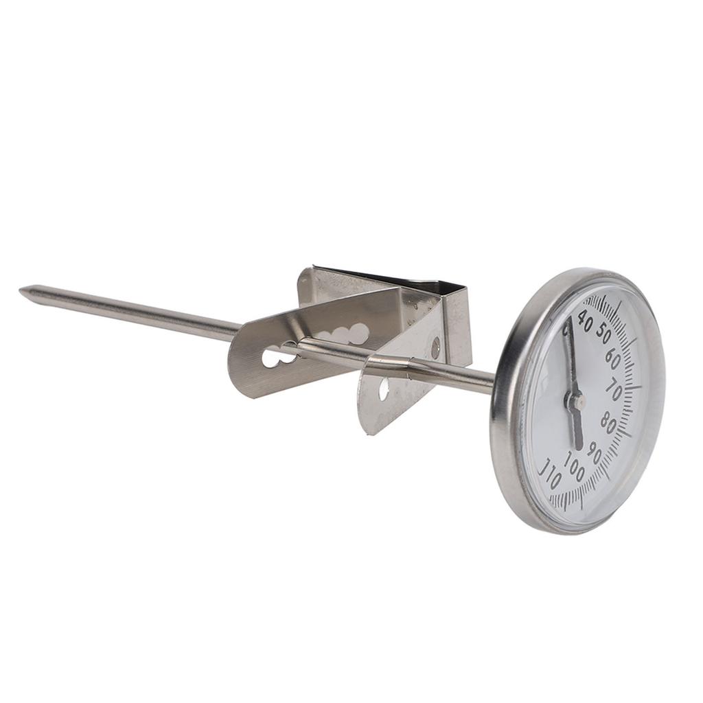 Milk Thermometer 4.6cm Dial 12.5cm Probe High Accuracy Fast Reading Pot Thermometer with Bracket