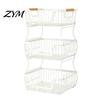 Countertop Organizer Rack 2/3 Layer Rack, Heavy Duty Fruit Basket Stand, Kitchen Counter Space Saving Carbon Steel Storage for Kitchen, Pantry 3 Tier