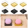 50pcs Plastic Egg-Yolk Puff Container Golden Packing Box Square Moon Cake Boxes Multi Size