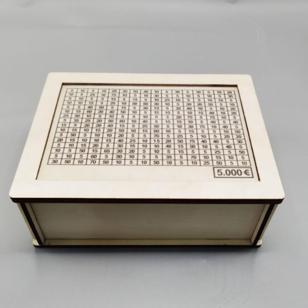 Handmade Money Box Wooden Money Saving Box Home Use Coin Tray Storage Case Children