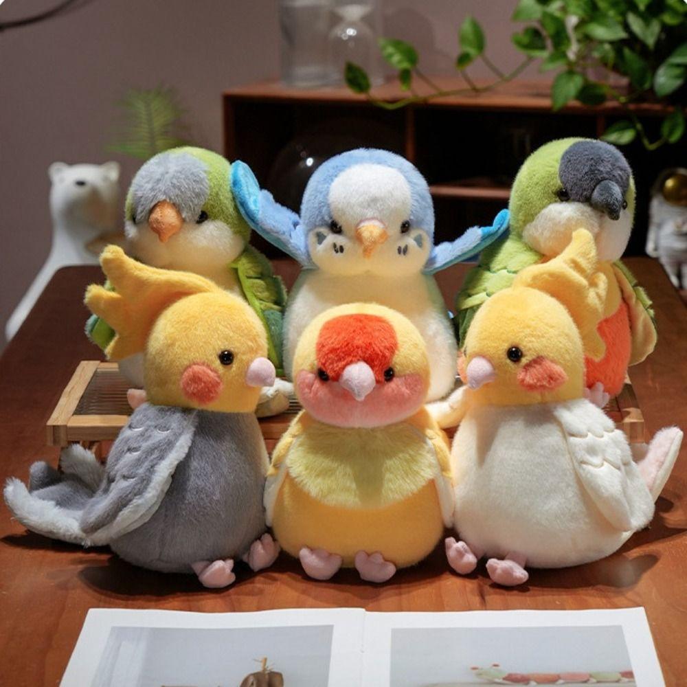 Home Decor Stuffed Bird Cartoon Stuffed Parrot Boys Girls Parrot Plush Toy Kids Toy