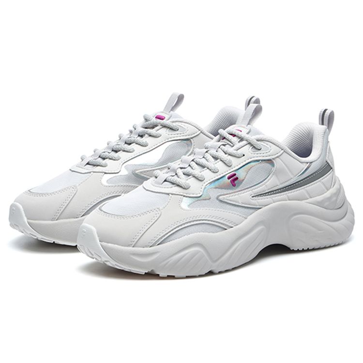 Fila Fusion Кеды Conch Синтетическая кожа Ткань ТПУ Модные Спортивные Низкие Повседневная обувь Женские кроссовки Серый Серебристый T12W217303FNS