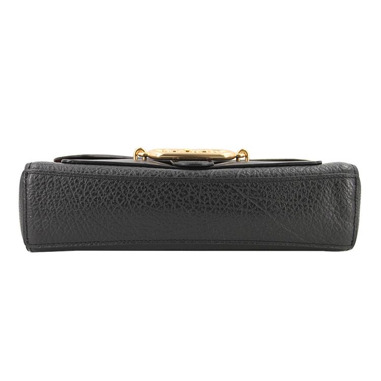 COACH Jade Pebbled Leather Shoulder Bag, Handbag, Shoulder Bag, Crossbody Bag Medium Women's Black 91105-IMBLK