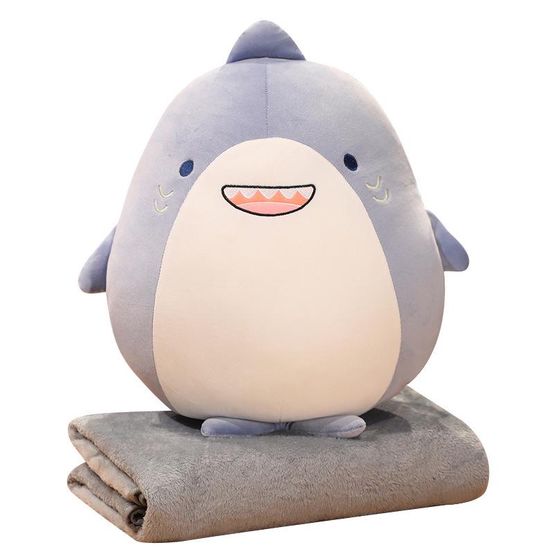 Грелка Желтая Утка Акула Плюшевая Игрушка и Плед - Милая, Мягкая, Вкладываемая, Идеально для Время Сна или Комнат с Кондиционером