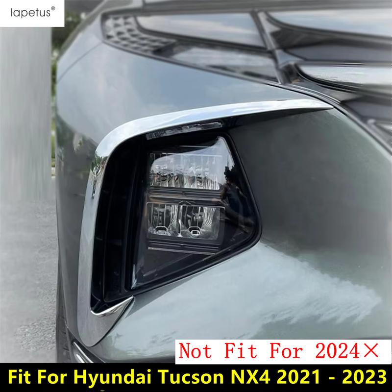 Для Hyundai Tucson NX4 - Накладка на противотуманную фару (брови/веки) Светодиодная полоса Декоративная накладка ABS Хром / Черный Аксессуары Внешний вид