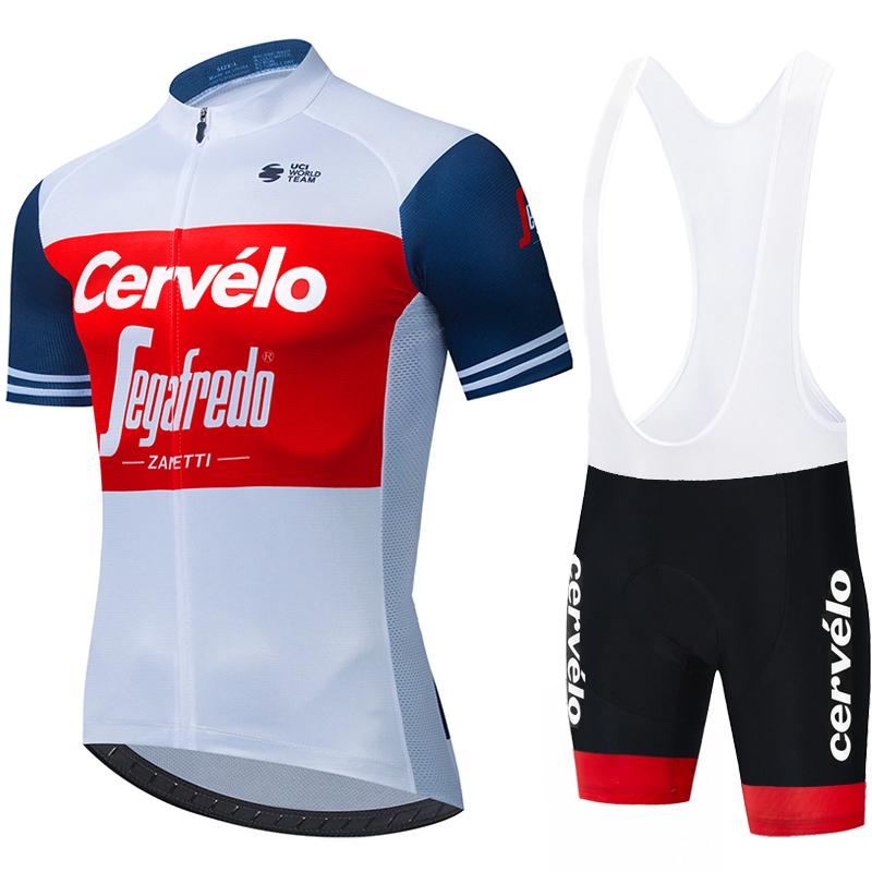 Cervélo Men Road Cycling Outfit Jersey Shorts Set Professional Bicycle Clothing Outdoor Riding Suit Quick Dry Performance Wear