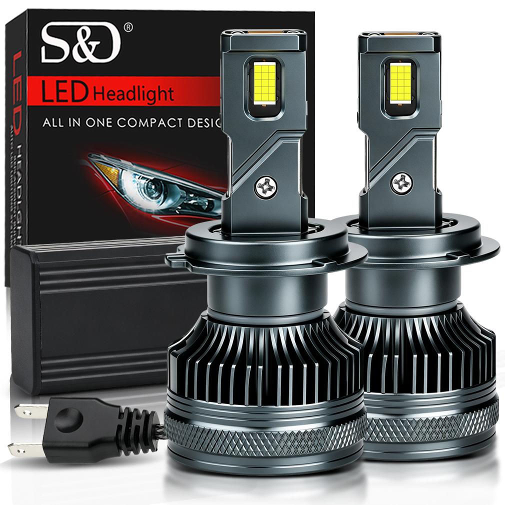 2 шт. H1 H4 H7 LED Canbus H8 H11 Turbo LED Лампы для фар 130 Вт 60000 лм 12 В 24 В 6000 K Белый Автомобильный Двойной Медный Трубчатый Светильник