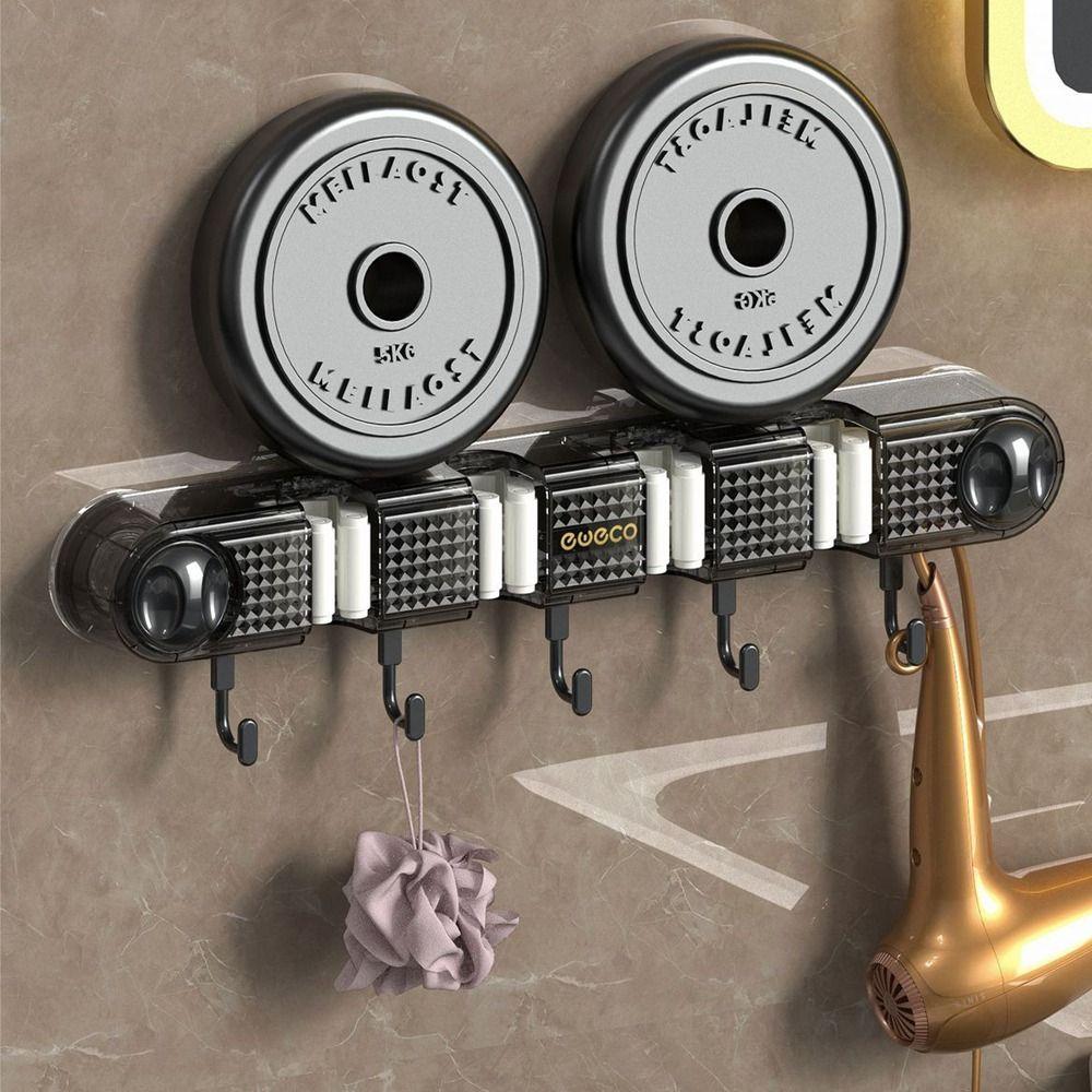 Non Punching Mop Clip Rack Plastic Broom Mop Holder Multifunctional Broom Hanger for Home