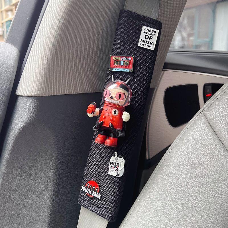 Molly Car Shoulder Pad Anti-Strangling Seatbelt Cover Breathable Cute Girls' Car Decoration Pop Mart
