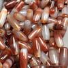 Ожерелье из полосатых бочкообразных бусин из необработанного красного агата 30 мм - Натуральная текстура, аксессуары для DIY-украшений