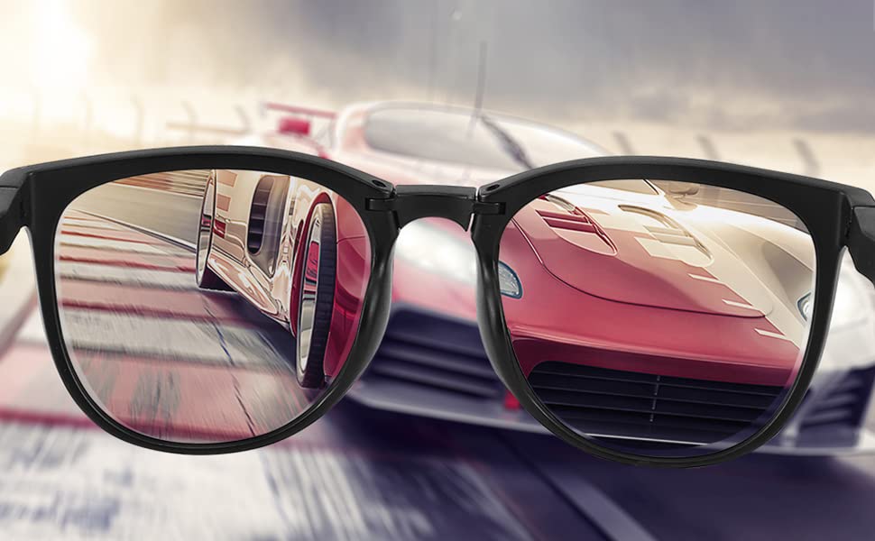 FEISEDY Men's Sunglasses, Korean Style, Sheer, Boston Style, UV Protection, Round, Fashionable, Women's, B1053 (Gray)