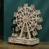 Колесо обозрения 3D деревянная головоломка вращающаяся детская механическая DIY процесс украшение дома колесо обозрения музыкальная модель детская головоломка