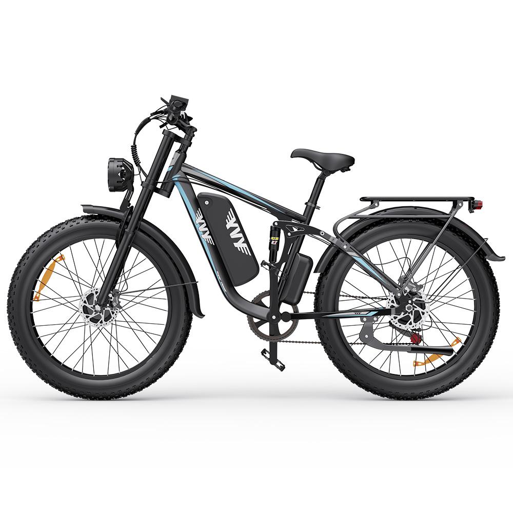 Electric Bicycle Yvy C26 Max 26" Fat Tire 1000Wx2 Motor Fully Suspended Adult Electric Bike 48V 23AH 7 Speed Max Load 150Kg