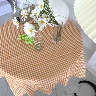 Скатерть для стола в клетку, чехол для стола из льна и хлопка, пылезащитный домашний декор для офиса