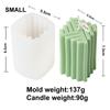 Geometry Gear Cylinder Spiral Candle Mold Long Rod Grooved Pillar Silicone Molds Classic Wax Candle Frame Casting Swirl Shaped