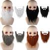 Long Fluff Realistic Fake Beard Artificial Beard Halloween Fake Mustache   Party Props