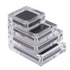 Acrylic Glass Top Gem Box Gemstone Diamond Display Stand Holder Storage Organizer Case