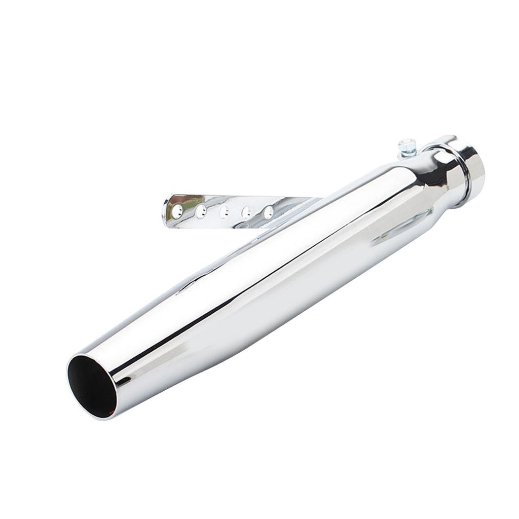 Motorcycle Exhaust Pipe Stainless Steel Noise Reduction Muffler Silencer Pipe Universal for Motorbike Type A Black