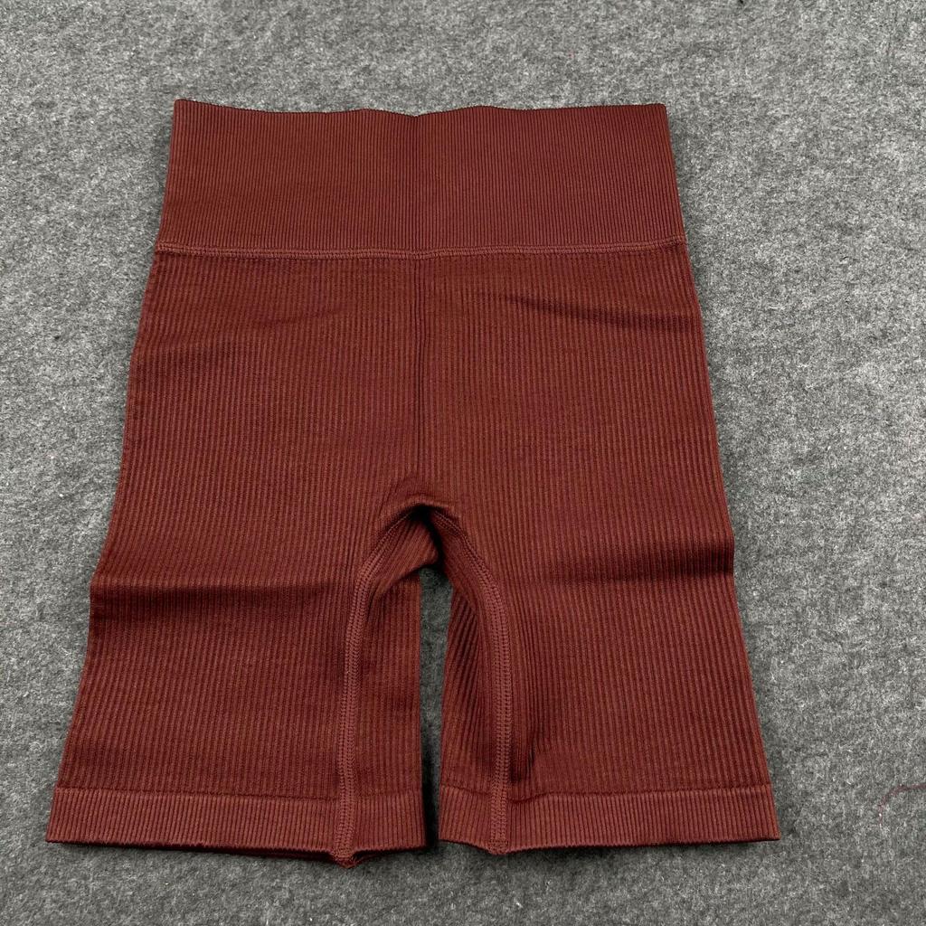 Women's High-Waist Seamless Yoga Shorts - European/American Style, Elastic Tights for Fitness & Hip Lift.