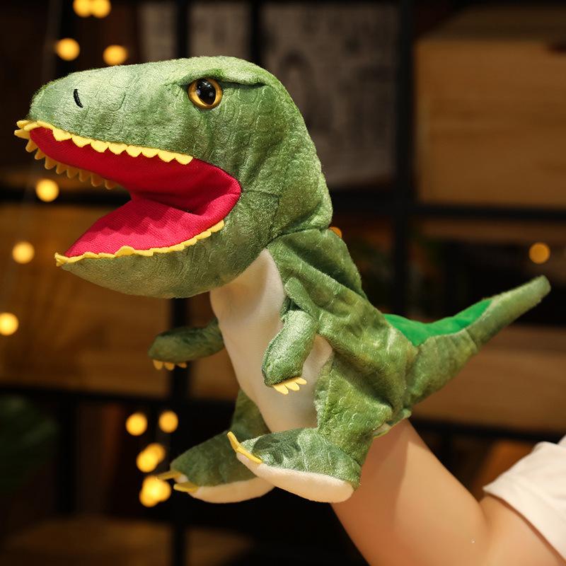 Simulation Dinosaur Hand Puppet Animal Gloves Toy Parent-Child Game Plush Doll Children'S Tyrannosaurus Rex Puppet Show
