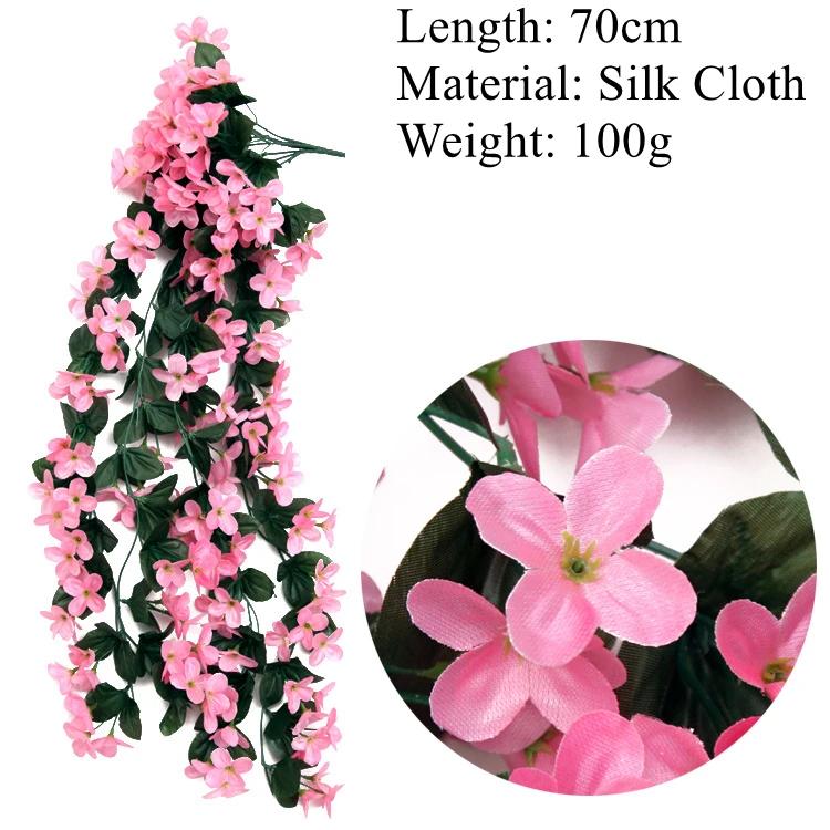 1 шт. Искусственный шелк Фиолетовый Настенный подвесной - Декор для свадебной сцены, Украшение для комнатных растений и Садовой вечеринки на открытом воздухе