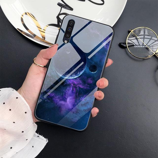 Чехол Coque Earth Carcasa для Samsung Galaxy A71 A72 A70 A73 A53 A13 5g A03 A22 A21s A03 Core A42 A52, стеклянный чехол, чехол